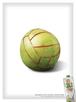 菲律賓Coco Fresh創(chuàng)意廣告 自然的運(yùn)動飲料，賦予活力新定義